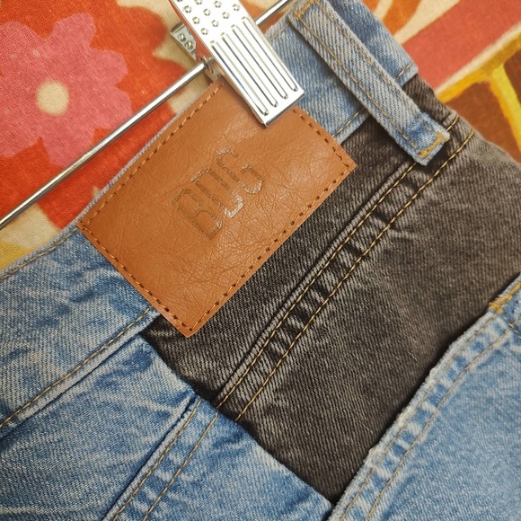 BDG Pax High Rise Denim Shorts Color Block Urban Outfitters Size 29 - Picture 11 of 12